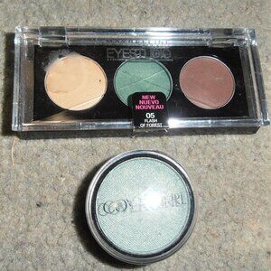 Share Maybelline Eye Studio Eyeshadow~05 Flash of Forest~AND Covergirl Flamed Ou